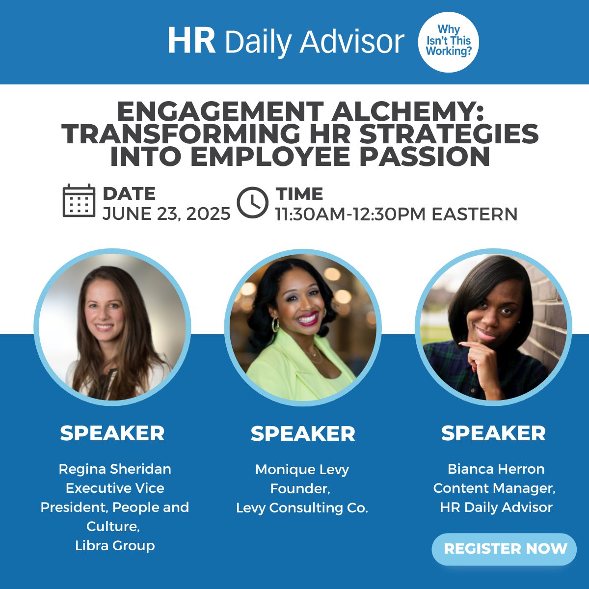 #HR professionals don’t just manage people—they transform them.

Join us for todays dynamic webinar (bit.ly/3ZEXjbS), where we’ll break down the science of #employeeengagement:

🔎 Spot pain points
📊 Use data that matters
🔥 Build a culture of passion
💼 &amp; more!