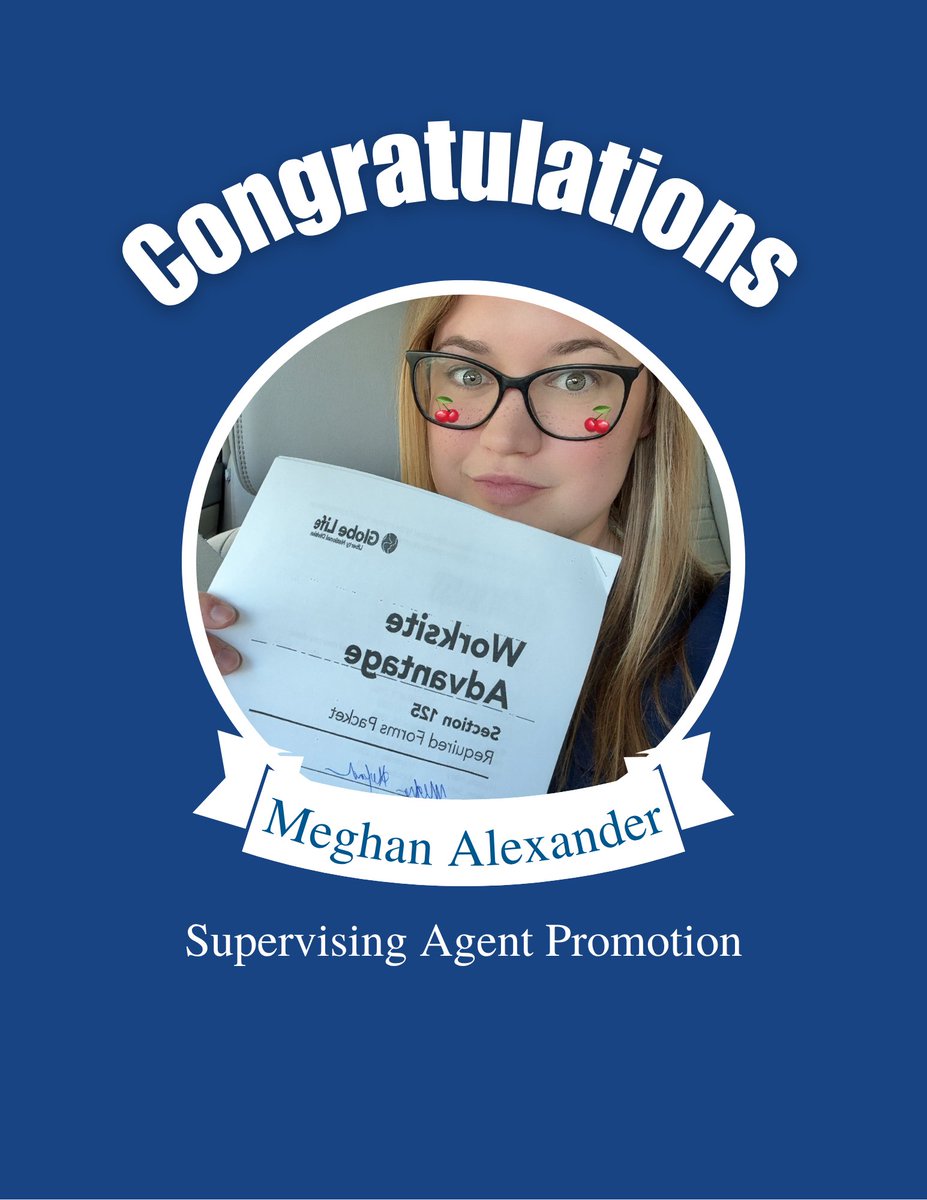 FullerAgencies's tweet photo. Everyone give a huge and well deserved congratulations to our newest Supervising Agent, Meghan Alexander.  Meghan has worked extremely hard since the first day she was brought in our walls.  This promotion was 100% earned and we are super excited to see you grow your team! https://t.co/jMA7zM4vb0
