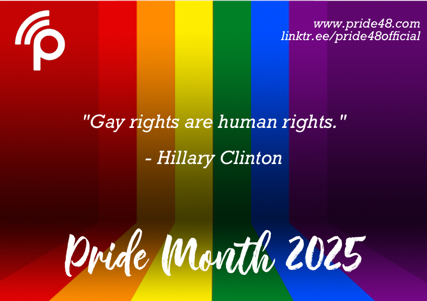 “Gay rights are human rights.” – Hillary Clinton #HappyPrideMonth2025 #LGBTQ ^VV