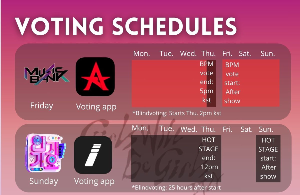 [GWBG Voting]

#MIDZY TO-DO LIST:

-HIGHER: Cast your 5 daily votes for Hotstage. (Ends thur. 26th 5pm kst)

- ALLCHART: After dropping the initial 50% of your collection on the BPM vote, keep collecting and save hearts for later. (Ends thur. 26th 12pm kst)

FIGHTING!

#ITZY_GWBG