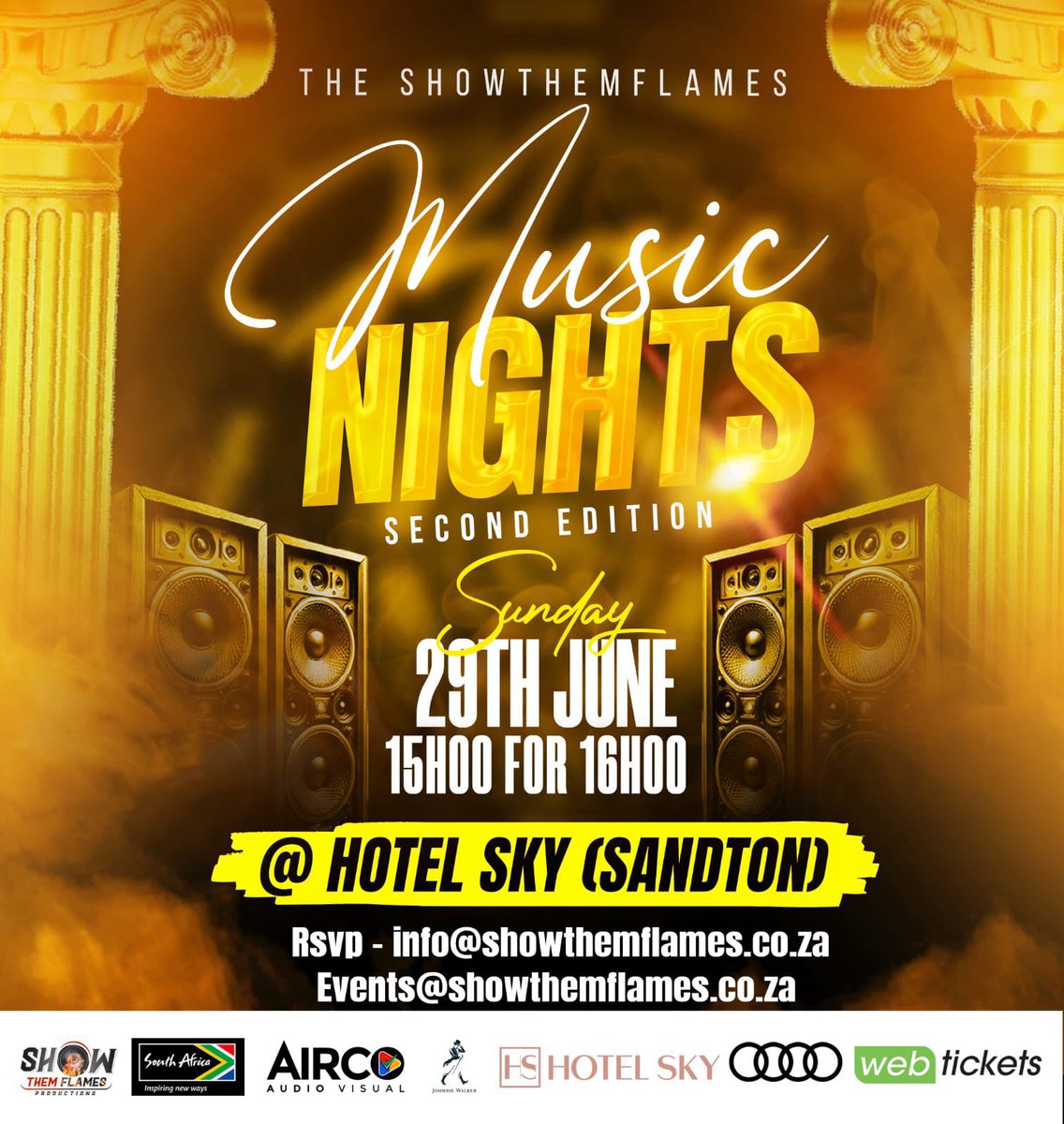 We are proud to be part of this exciting project aimed at developing, celebrating and showcasing artistry in Africa by <a href="/ShowThemFlameSA/">Show Them Flames Productions Africa</a> #Showthemflamesmusicnights
#Showthemflames
#BrandSouthAfrics