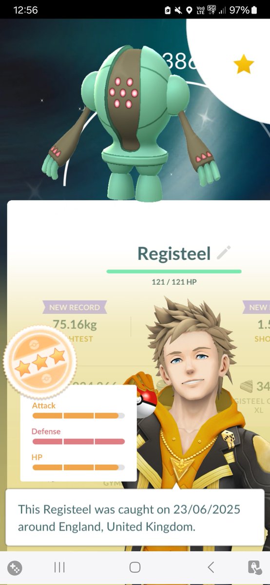 Thanks <a href="/PoGoMiloUK/">PoGoMiloUKYT</a> for the shiny 96% my 1st one of these