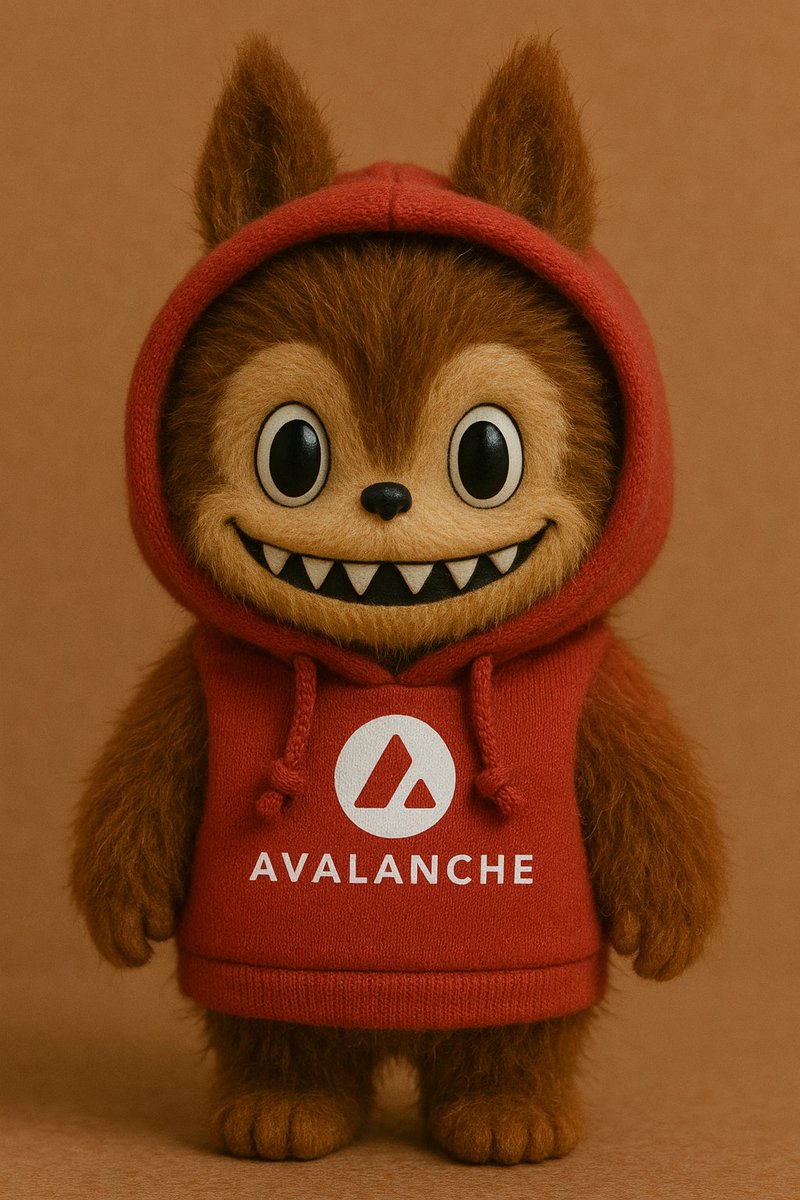 Labubu just bridged to Avalanche. Hoodie on. Teeth out. Bear market? Never heard of it. $AVAX