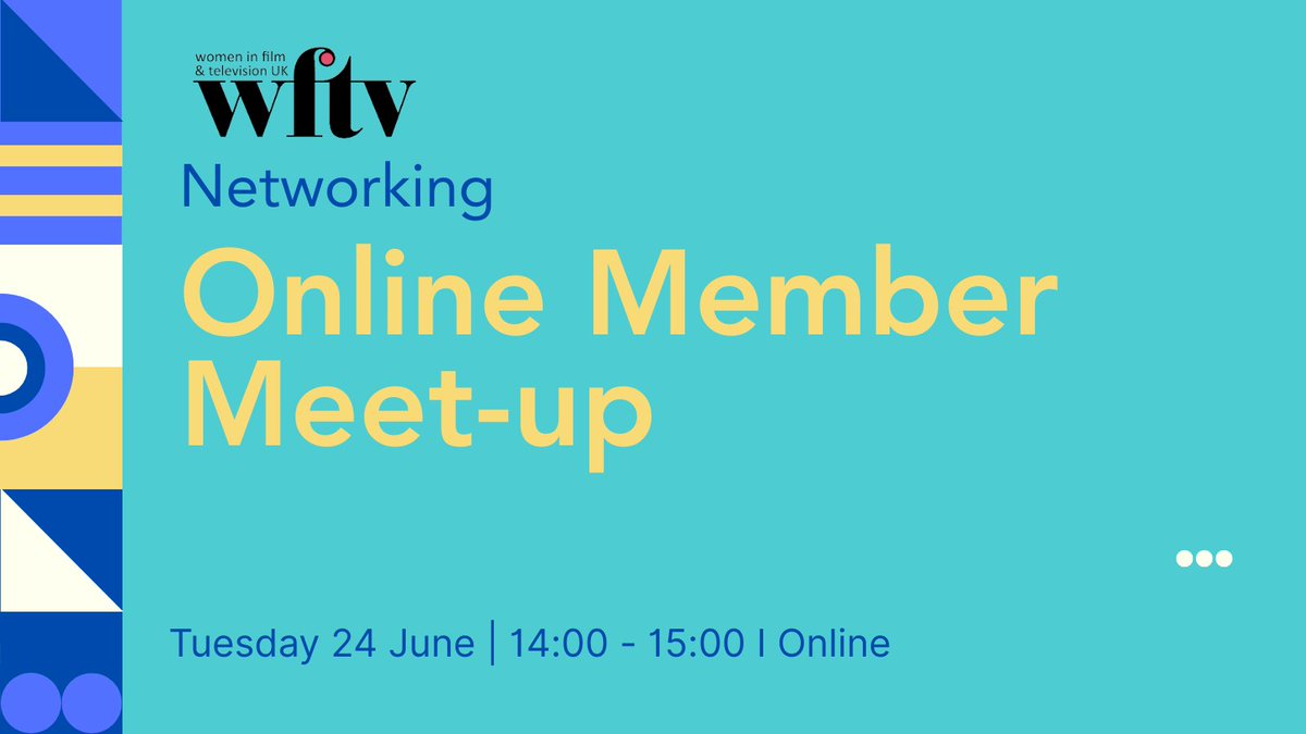 Bookings for our online networking session is available on the WFTV Events Schedule - register here: wftv.org.uk/events

Whether you’re looking for advice or support from other women working in the industry, this is a great opportunity to connect with others.