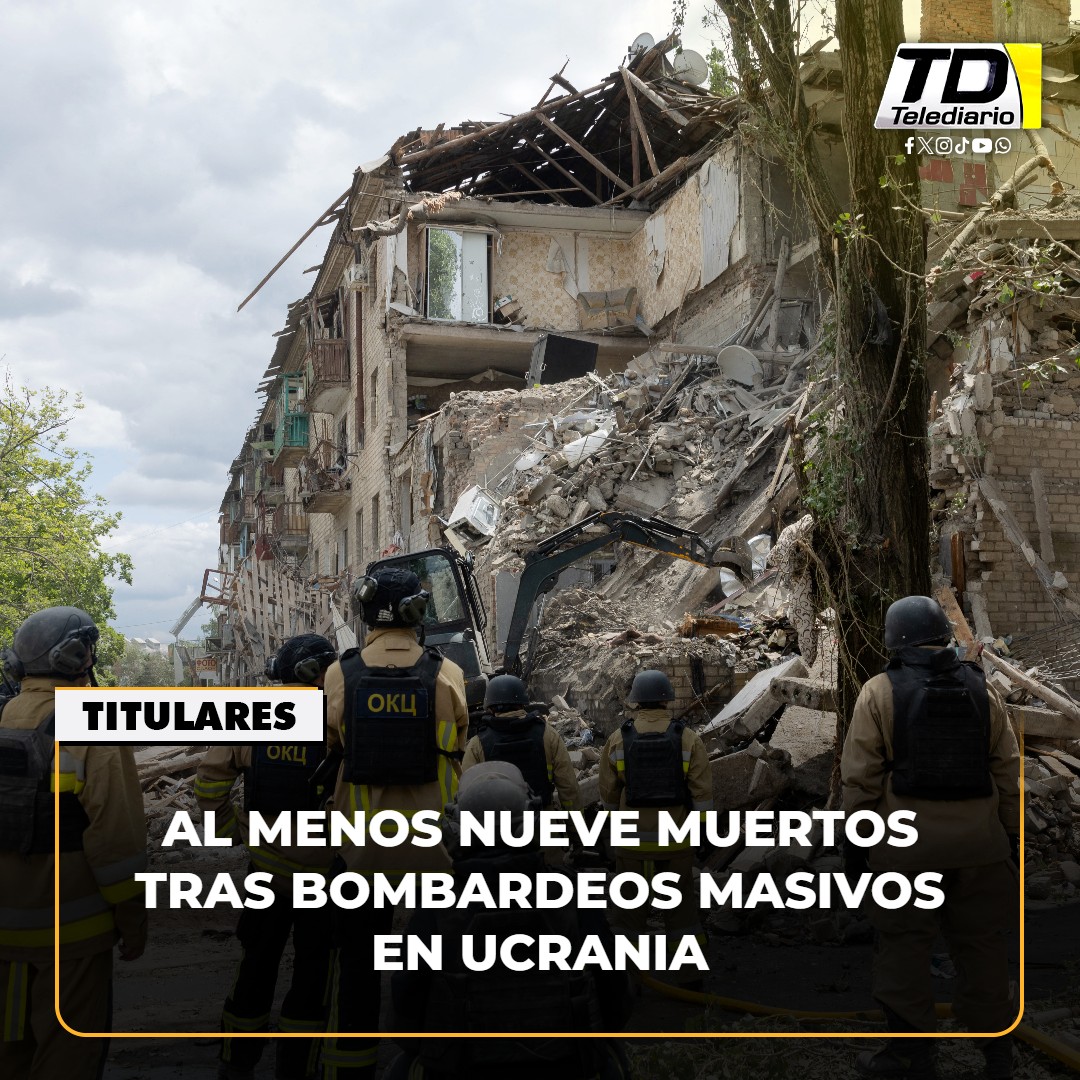 TelediarioGT's tweet image. 🚨 Noche mortal en #Ucrania: al menos 9 muertos por #bombardeos ➡ bit.ly/446lra9