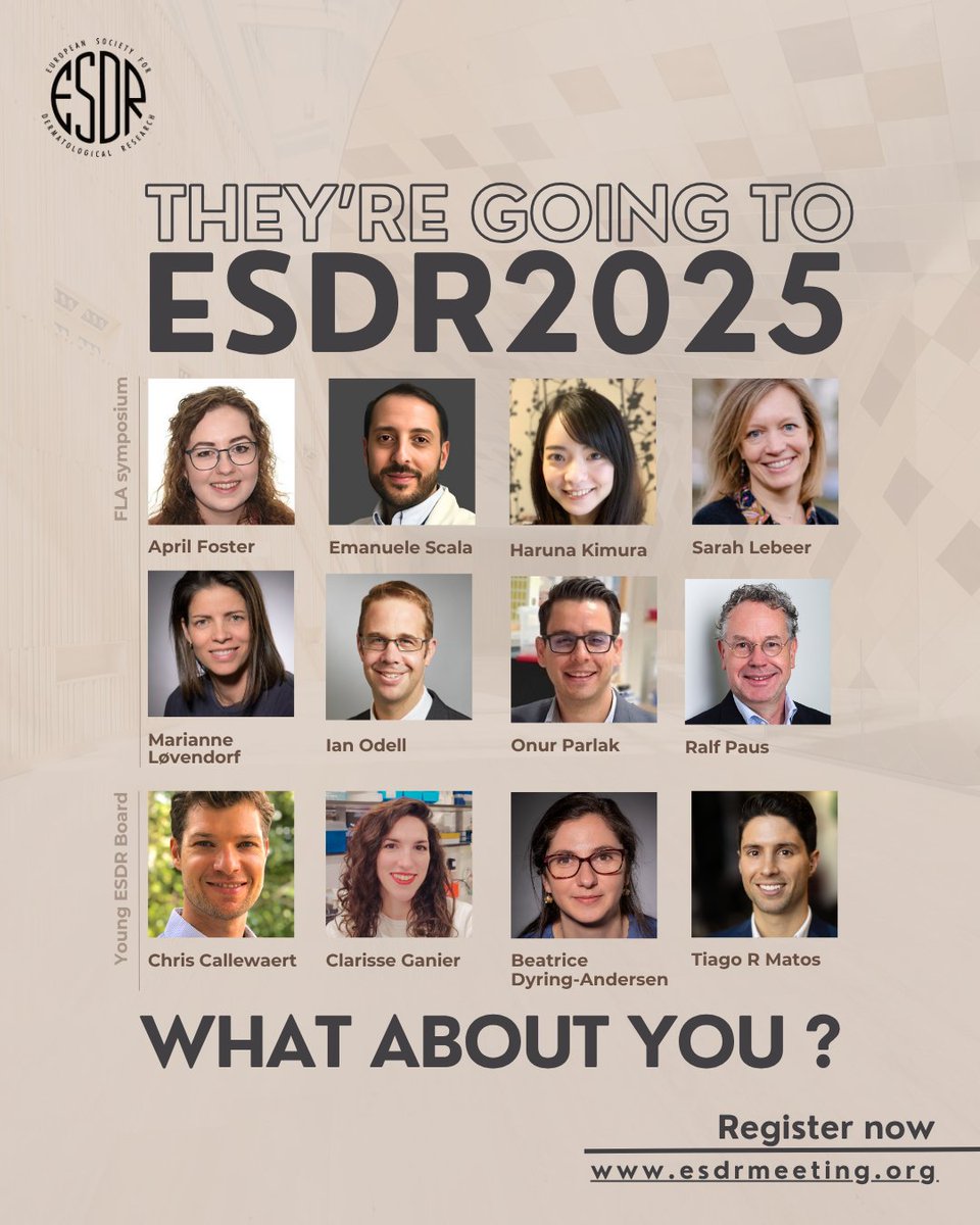Stay at the forefront of #skinresearch!

Join us in Antwerp: a vibrant opportunity to stay informed, inspired, and involved. 

From cutting-edge science to dynamic networking, #ESDR2025 keeps you at the forefront of dermatological research.

Register now: lnkd.in/erP2sVGT