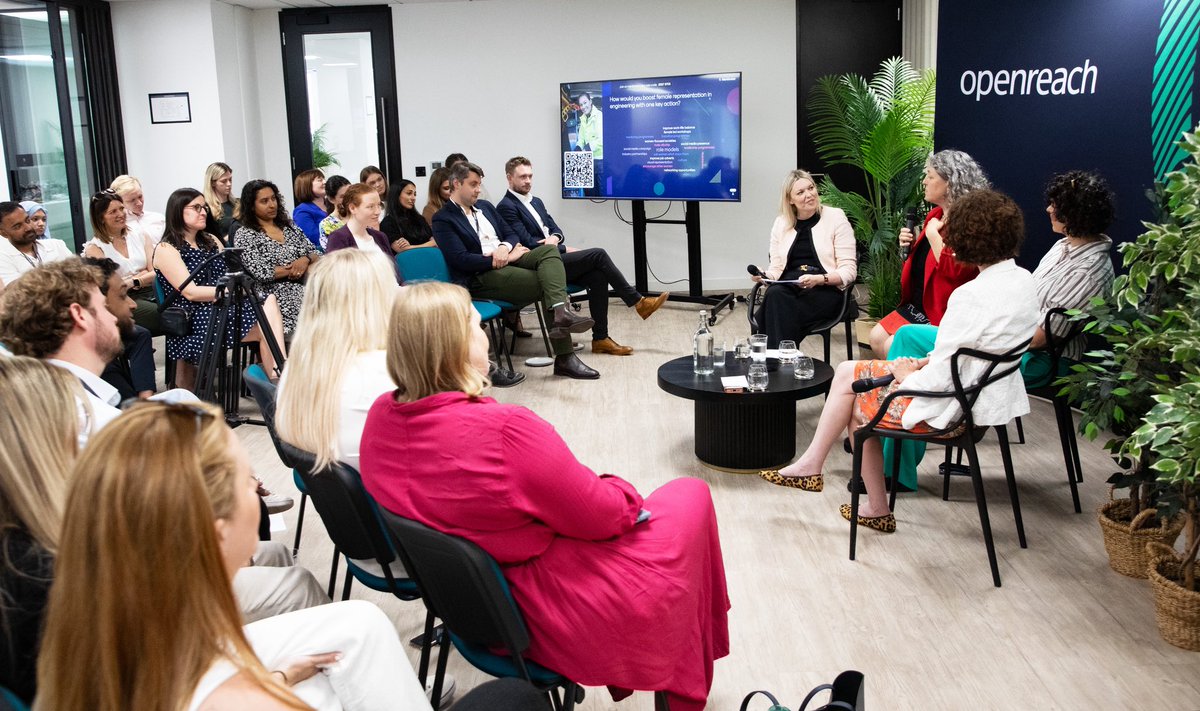 iNHouseComms's tweet image. How can we make engineering careers more inclusive and attract and retain more women in the sector?
We were delighted to host @WeAreOpenreach’s Deputy CEO, Katie Milligan to discuss this with @AnnelieseDodds, CEO of @_EngineeringUK, Hilary Leevers and the President for…