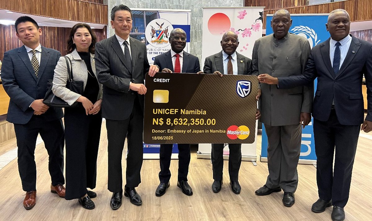 Samuel Ocran (@samocrankweku) on Twitter photo Thanks to Japan’s NAD 8.6M contribution, UNICEF will expand life-saving services in Namibia from Health, malnutrition treatment to safe water and sanitation. A major step for children’s well-being! <a href="/UnicefNamibia/">UNICEF Namibia</a> <a href="/JapanGov/">The Gov't of Japan</a> Thanks to Japan’s NAD 8.6M contribution, UNICEF will expand life-saving services in Namibia from Health, malnutrition treatment to safe water and sanitation. A major step for children’s well-being! <a href="/UnicefNamibia/">UNICEF Namibia</a> <a href="/JapanGov/">The Gov't of Japan</a>