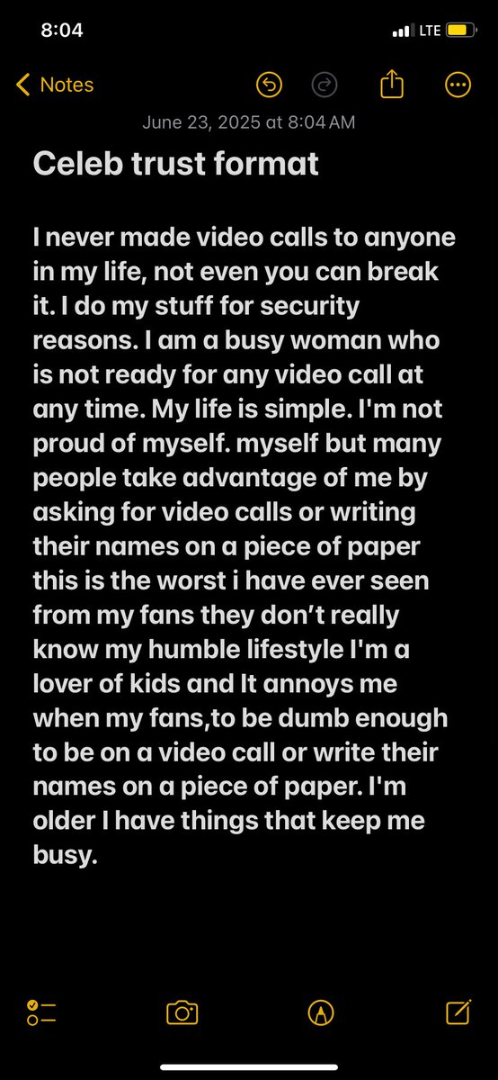 Madboyhk's tweet image. Celeb trust format to avoid video calls