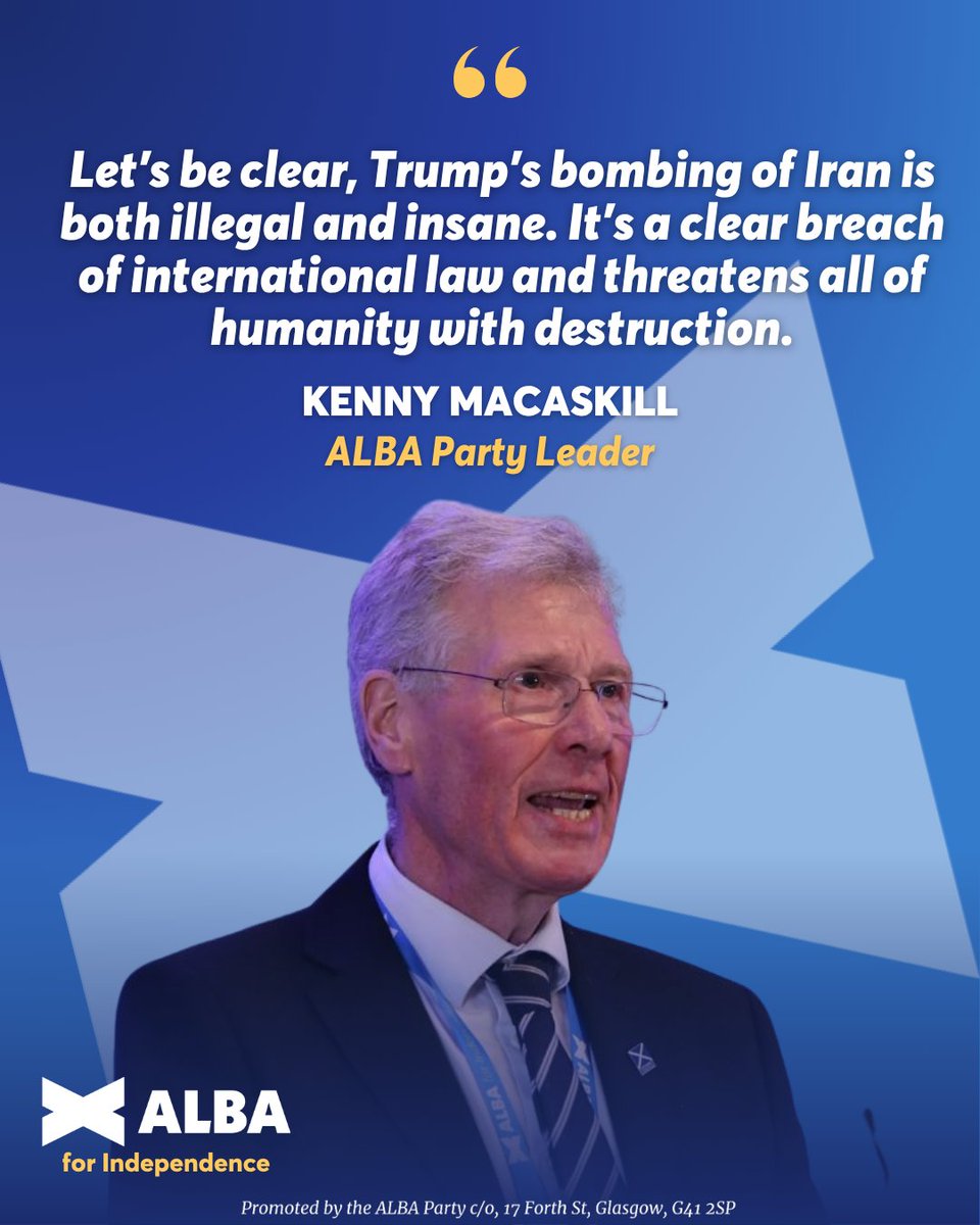 Our message is clear: no war for Trump and Israel.

👉 thenational.scot/politics/25257…