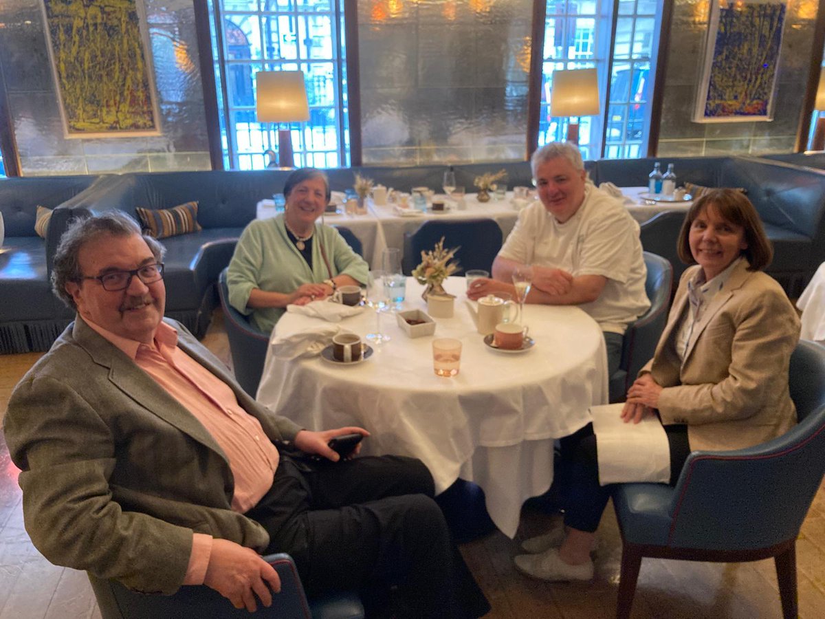 Our chairman, Sir Bryan K. Sanderson, CBE, our patron Richard Corrigan, our CEO, Mercedes Jaureguibeitia, and our director, Teresa Payne.

In London, remembering the foundation's first steps.
HRF is on its way to celebrating its 20th anniversary.
