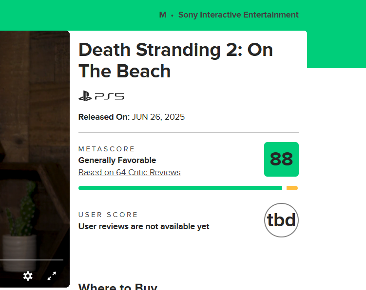 GeeklikOtesine's tweet photo. Death Stranding 2'nin inceleme puanları geldi.

MetaCritic 88/100

Dexerto 100/100
Push Square 100/100
VGC 100/100
IGN 90/100
GamesRadar 80/100
TheSixthAxis 80/100 https://t.co/KjqZ6n2Dkp