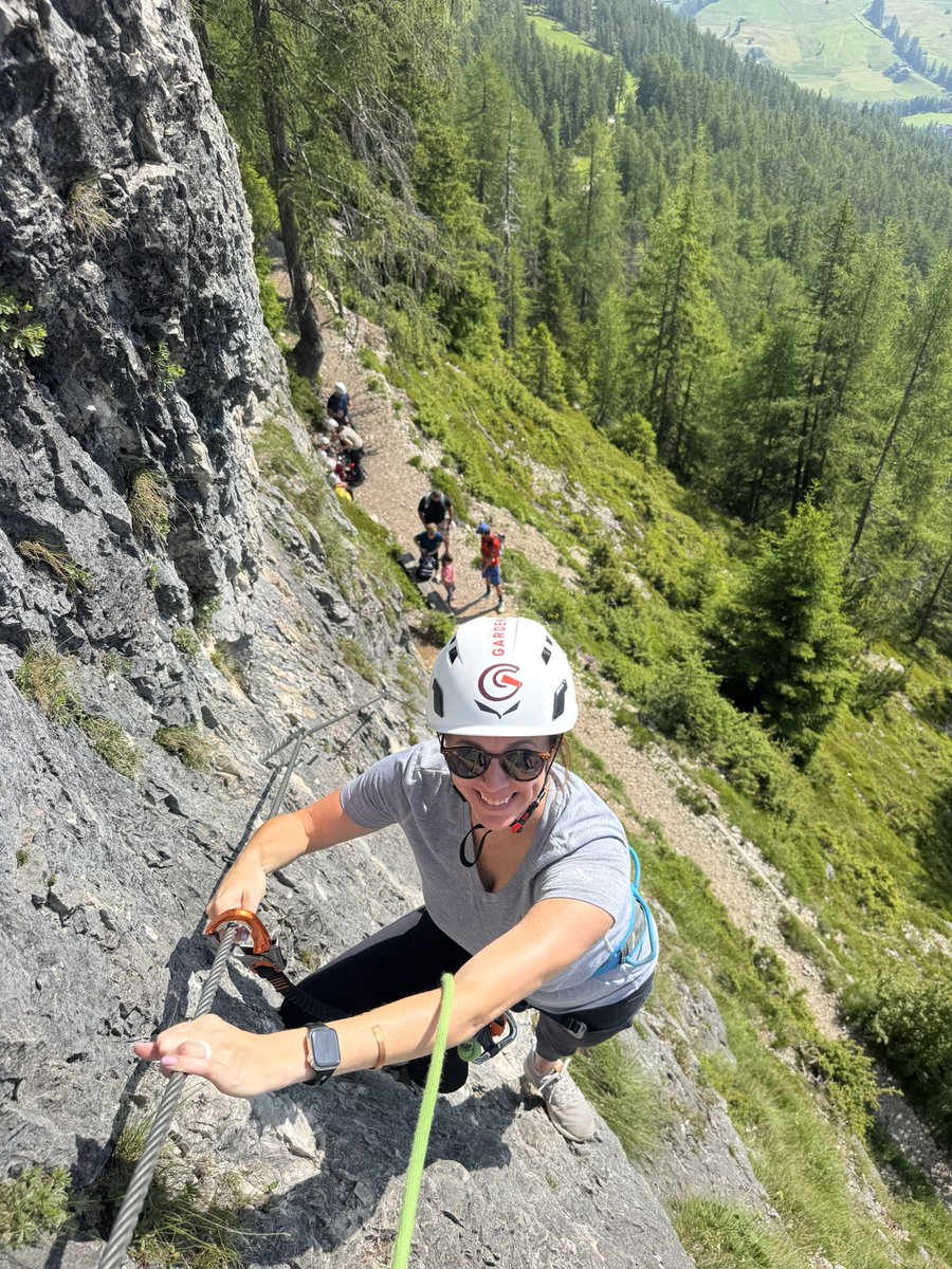 cbrownrun11's tweet photo. Proof @JEB_244 is a Rock Star- Dominated La Ferrata (iron cable rock climbing) in the Dolomites. https://t.co/G1Tv3IFjfM