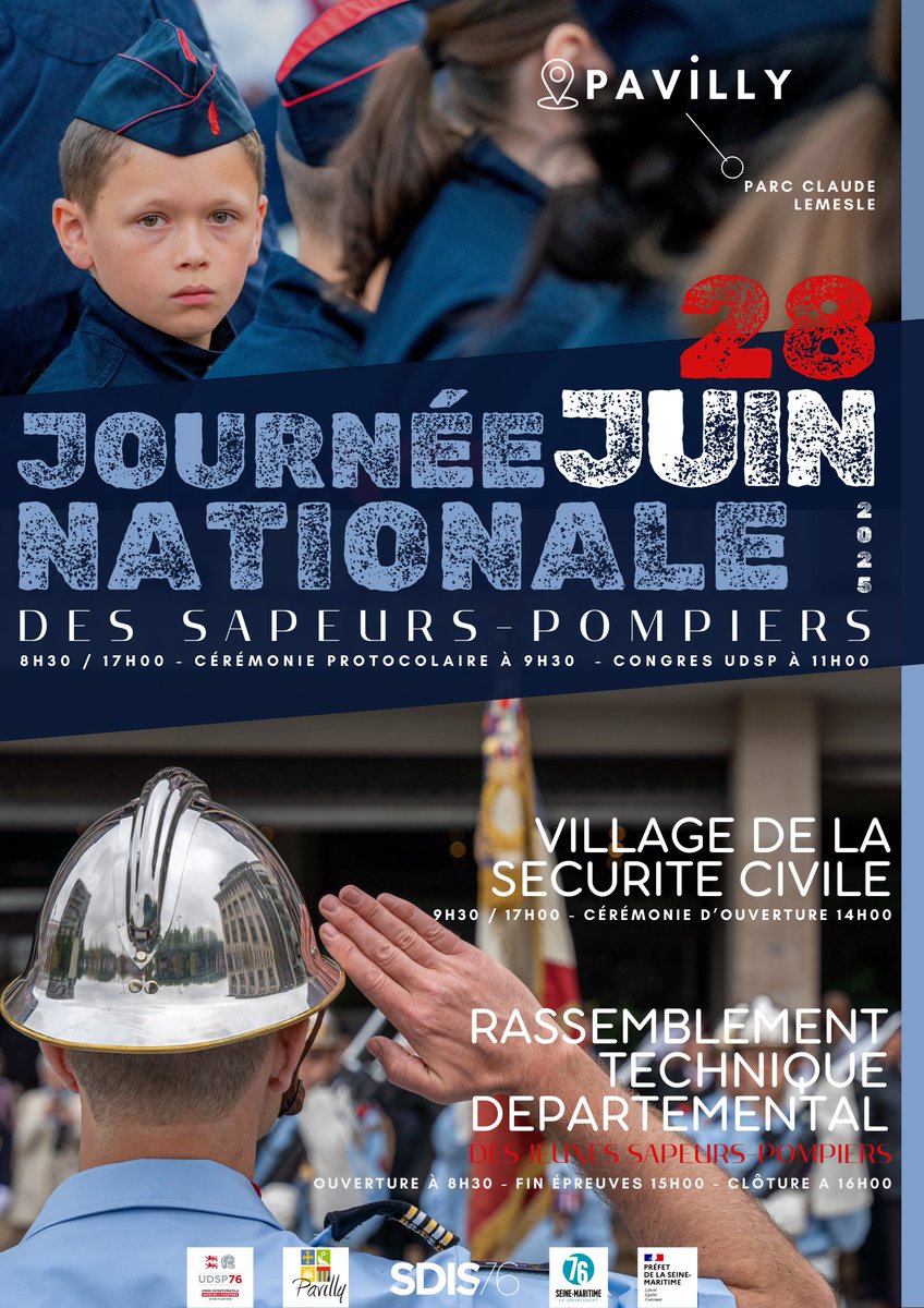 Sdis76's tweet photo. đïž Rendez-vous samedi Ă #Pavilly pour la journĂ©e nationale des sapeurs-pompiers !
âd'infos : https://t.co/pZwYAva2uD https://t.co/bgMdxTwn3b