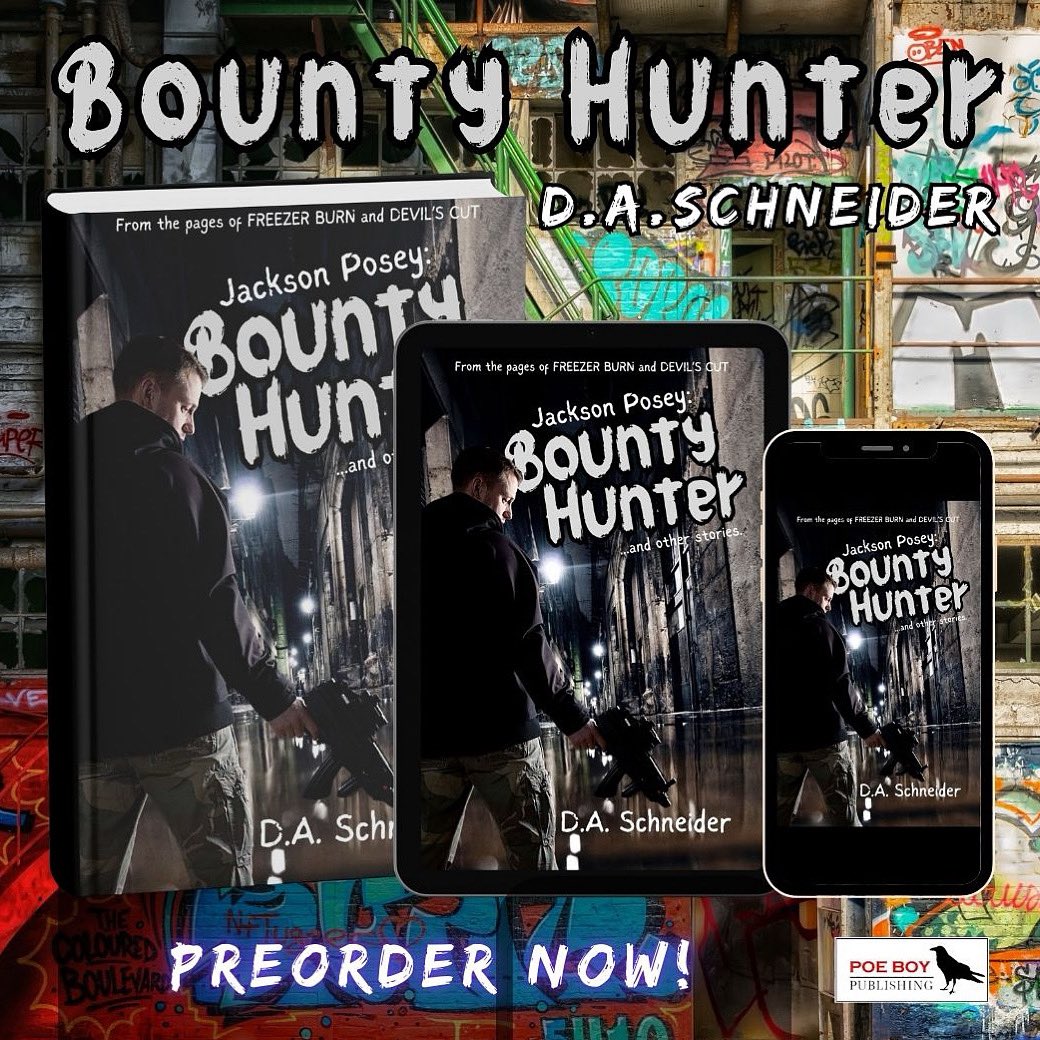 Poe Boy Publishing (@boypublishing) on Twitter photo Coming July 3rd, dive back into the world of Irish Black with this collection of stories set before and between the books in the series. Jackson Posey: Bounty Hunter by <a href="/derekschndr2/">D.A. Schneider</a> is available for preorder now on #kindle
a.co/d/b61jCGv
#books #WritingCommunity Coming July 3rd, dive back into the world of Irish Black with this collection of stories set before and between the books in the series. Jackson Posey: Bounty Hunter by <a href="/derekschndr2/">D.A. Schneider</a> is available for preorder now on #kindle
a.co/d/b61jCGv
#books #WritingCommunity