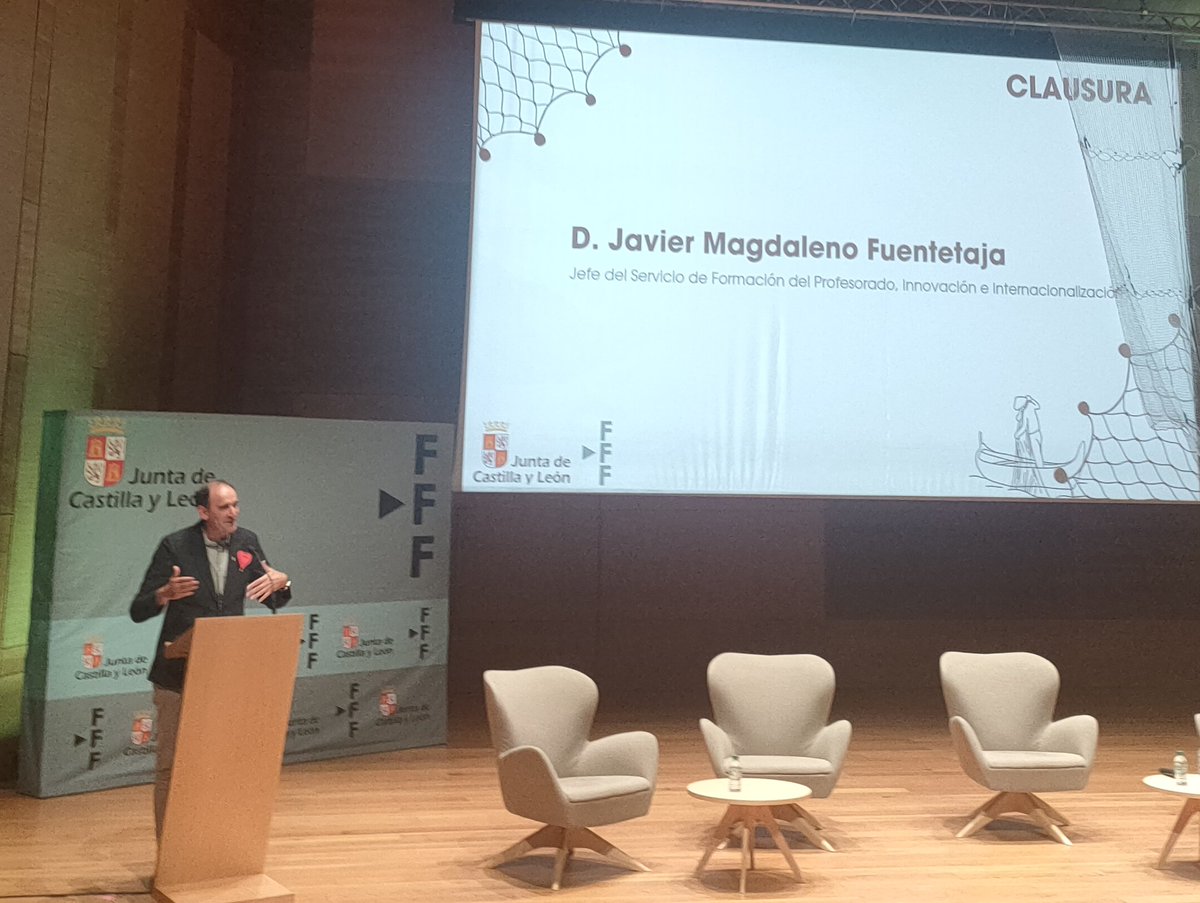 Clausura está Jornada #FormacionCyL nuestro Jefe de Servicio <a href="/educacyl/">Educación JCyL</a>, <a href="/fjmagdafuente/">Javier Magdaleno</a>, agradeciendo a todas las personas de la Red de Formación el trabajo realizado a lo largo del curso 24-25.