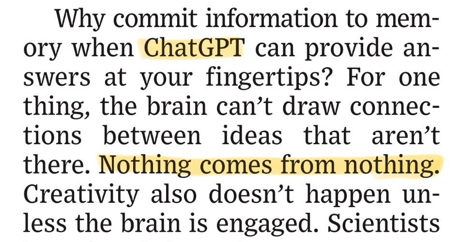 Debbie Goff (@idpharmd) on Twitter photo #ChatGPT and the future of creative thinking, remember “nothing comes from nothing” #AI <a href="/inspired2leadQH/">Dena van den Bergh</a> #ChatGPT and the future of creative thinking, remember “nothing comes from nothing” #AI <a href="/inspired2leadQH/">Dena van den Bergh</a>