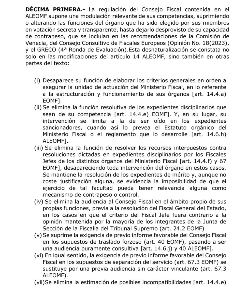 _Custos_Legis's tweet image. La reforma suprime los contrapesos al FGE y supone la eliminación de las competencias del Consejo Fiscal. 👇