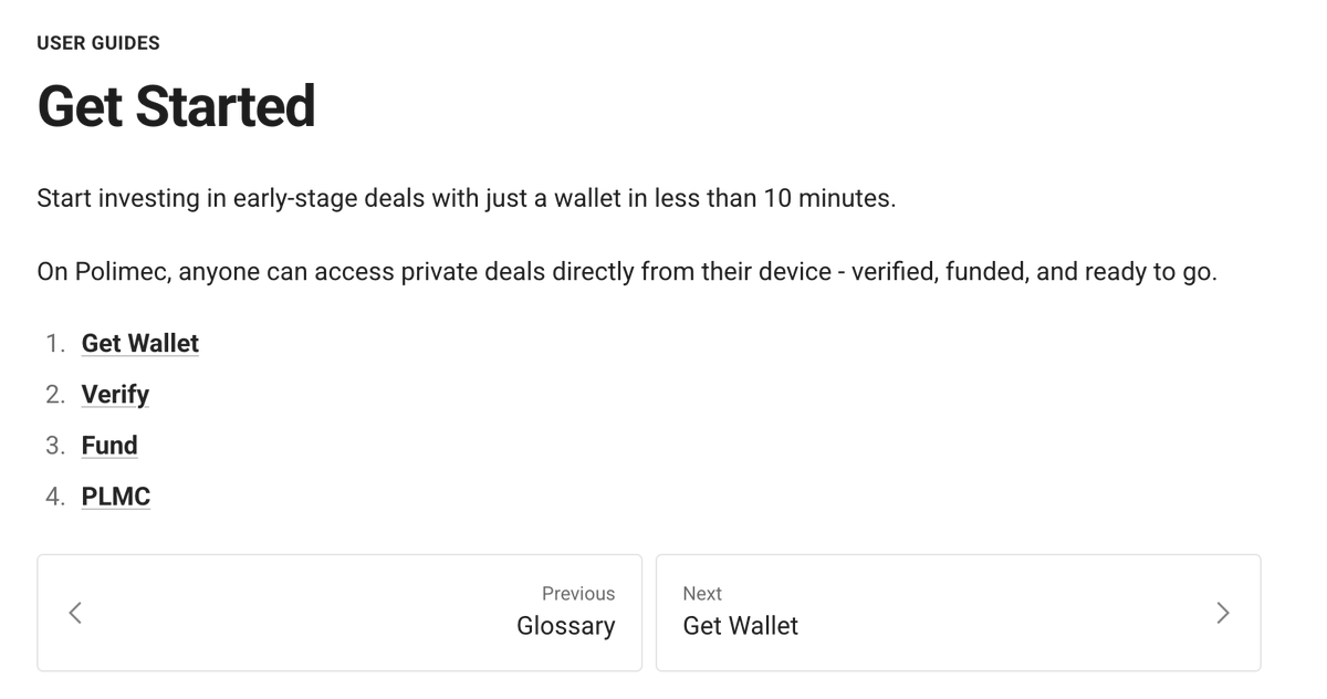 le_mec's tweet photo. How to "Get Started" on @PolimecProtocol
Here's our most recent Knowledge Hub update:
Start in minutes → Fund → Verify → Access Primary Market https://t.co/aziSFMe0j4
