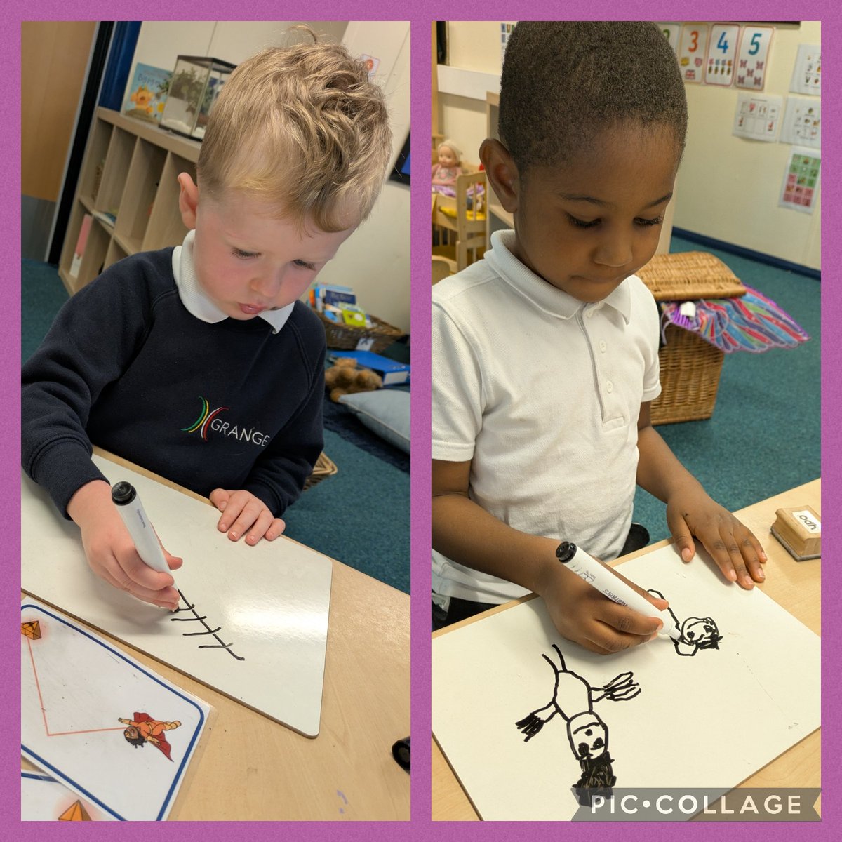 Nursery have been busy working on their pencil control. We are now becoming confident at joining up our lines and marks to make recognizable pictures. Amazing work Xx. #GeangeEYFS #GrangeNursery #GrangePD #GrangeWriting <a href="/GrangeMissA/">GrangeMissA</a> <a href="/GrangeMissWri/">MissWright</a> <a href="/GrangeMissWri/">MissWright</a> #GrangeMissP