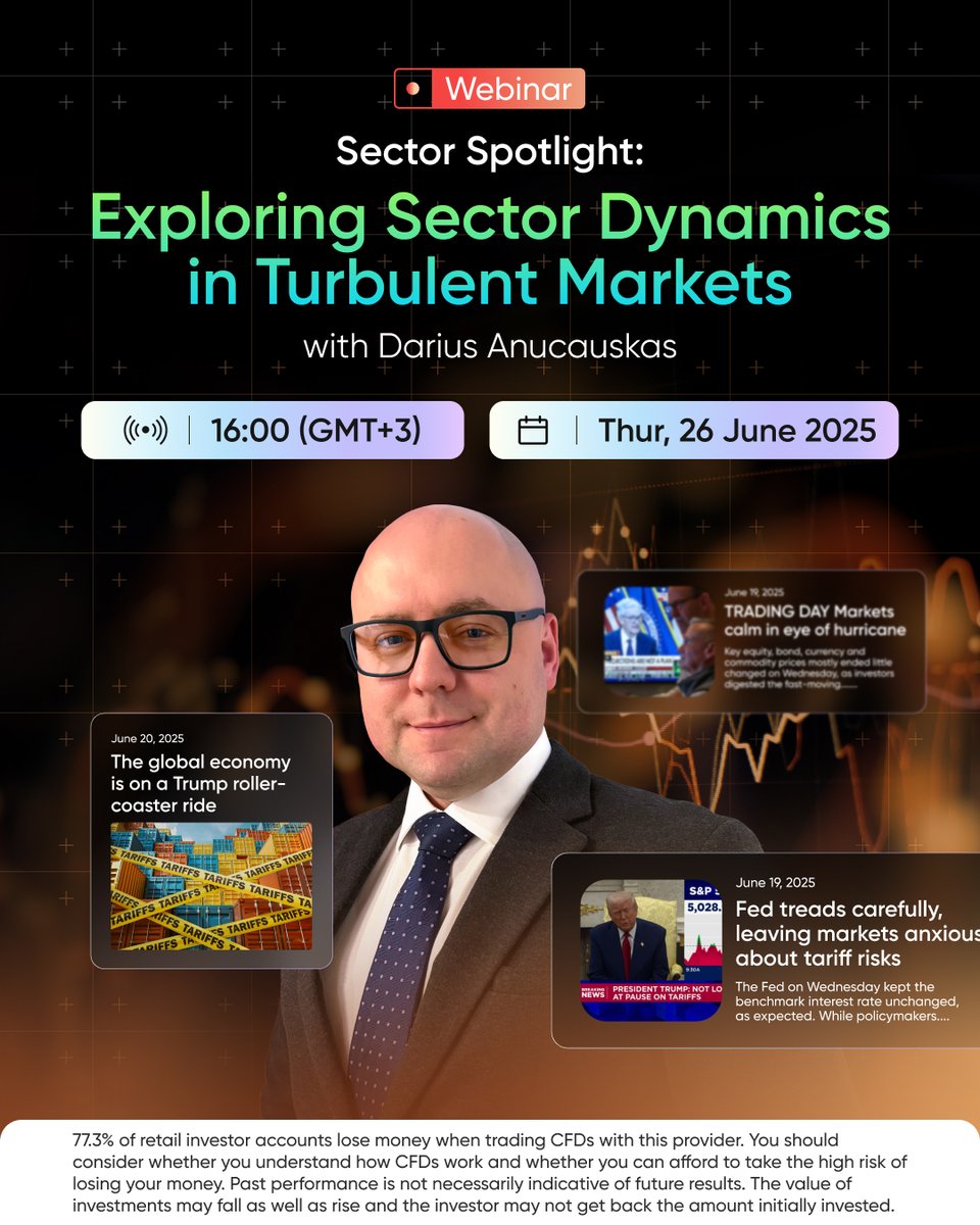 📢 New Webinar Alert!

Join us on for an insightful session with a TradingView award winner, Darius Anucauskas, as we zoom in on how different market sectors behave during times of uncertainty and volatility.

👉 Reserve your seat now – bit.ly/sectordynamics…