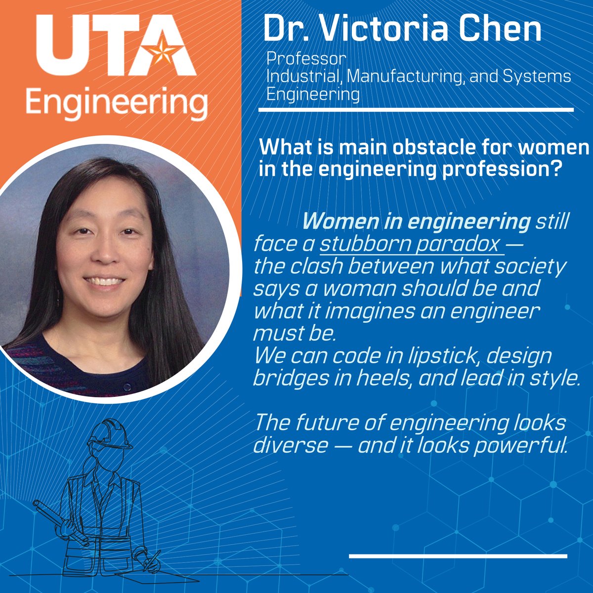 mavengineering's tweet photo. 🎉International Women in Engineering Day 2025!
Today, we celebrate the women who shape, lead, and innovate in engineering. 💡
We’re proud to share what our faculty have to say about why women in engineering matter — and why inclusion fuels progress.
#mavengineering
#INWED2025 https://t.co/ZsPtnBxDe2