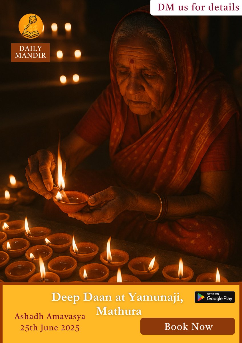 akshay81844's tweet image. Be a Part of Deep Daan – From Anywhere in the World 🪔
This month, participate in the sacred tradition of Deep Daan — the offering of light — at ancient temples through DailyMandir.

#yamunaji #spiritualTech #seva #bhakti #bhaarat