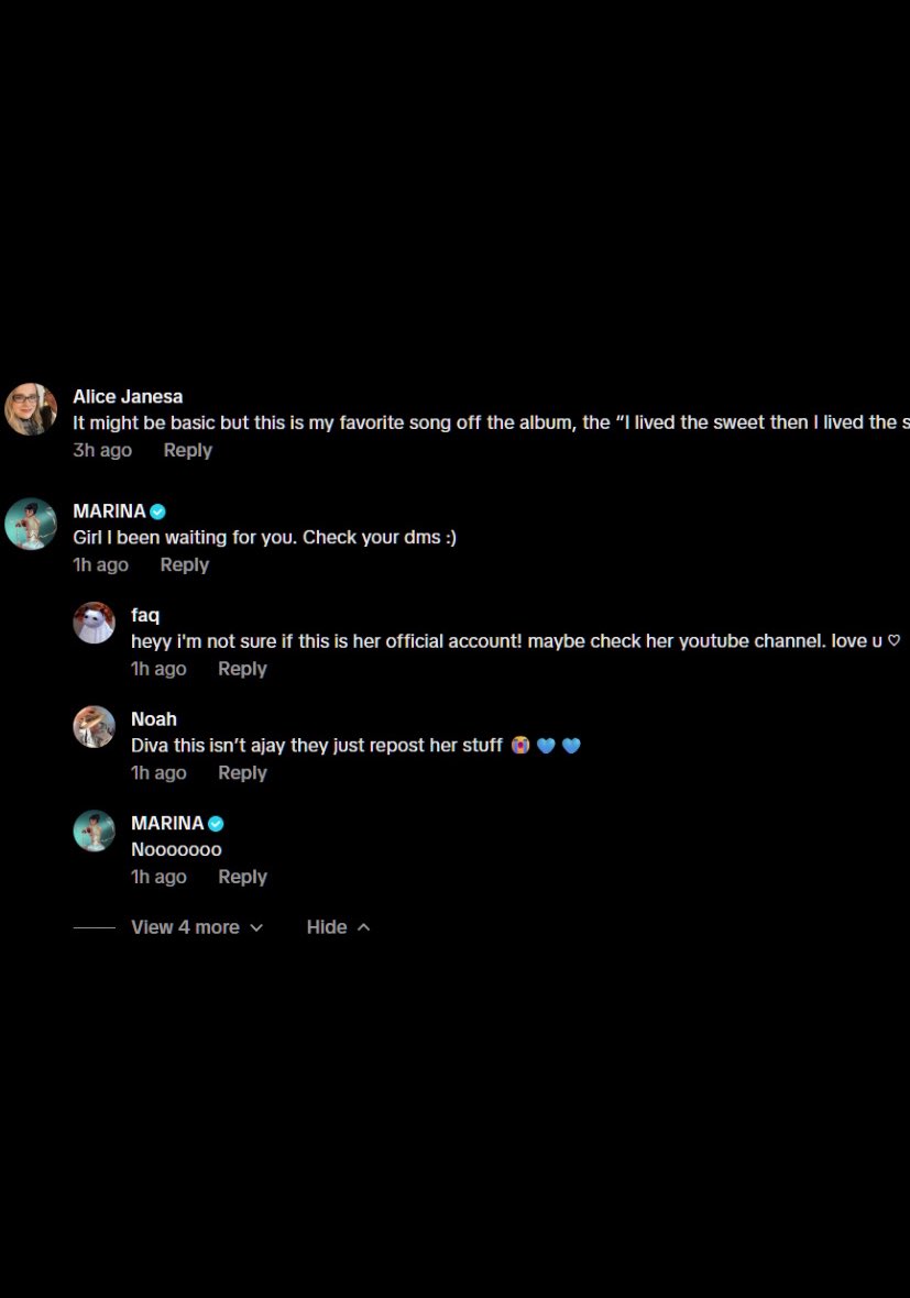 MARINA confused an AJayLL fan account on TikTok with the actual AJayLL 😭😭