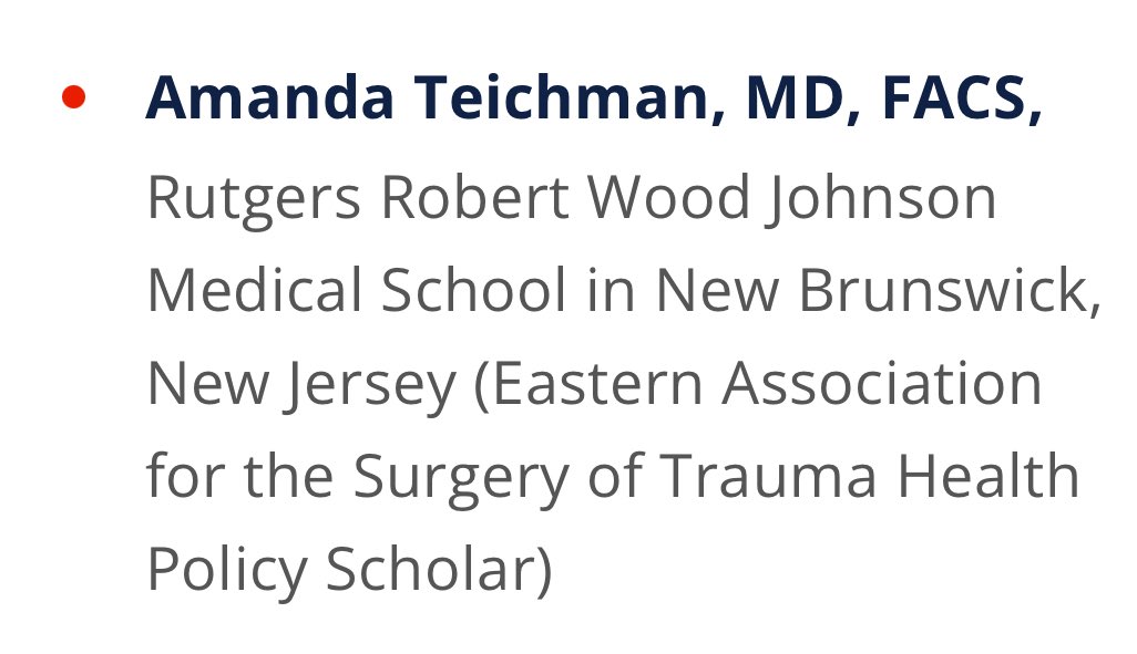 SurgEdMD's tweet image. Congratulations to @A_Teich & @CBerryTraumaMD for being selected as 2 Rutgers ACS faculty members of 18 surgeons around the country for the 2025 Health Policy Scholars Program!! @TheHellerSchool @BrandeisU @AmCollSurgeons @RWJMS @rwjsurgery @Rutgers_NJMS @RutgersU