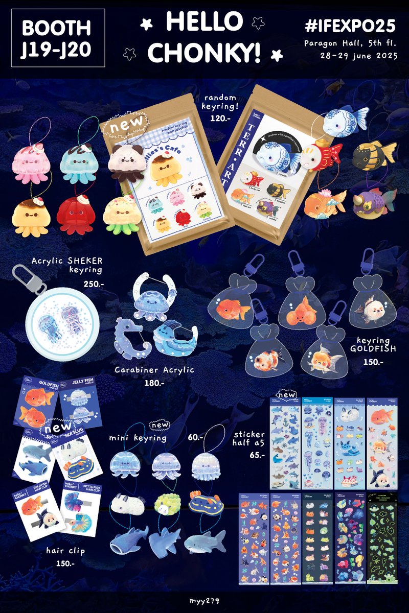 📍menu  #IFEXPO25 
ได้โปรดมาเยี่ยมชมสินค้าในร้านค้าของฉัน 
Please come and visit my store. 
ぜひ私のストアに商品を見に来てください  
제 매장에 오셔서 제품을 구경해 보세요.  
ກະລຸນາເຂົ້າມາເບິ່ງສິນຄ້າໃນຮ້ານຂອງຂ້ອຍ.

💙✨🪼🪸🦈
booth J19-J20
paragon hall  5th fl. 
28-29 june 2025