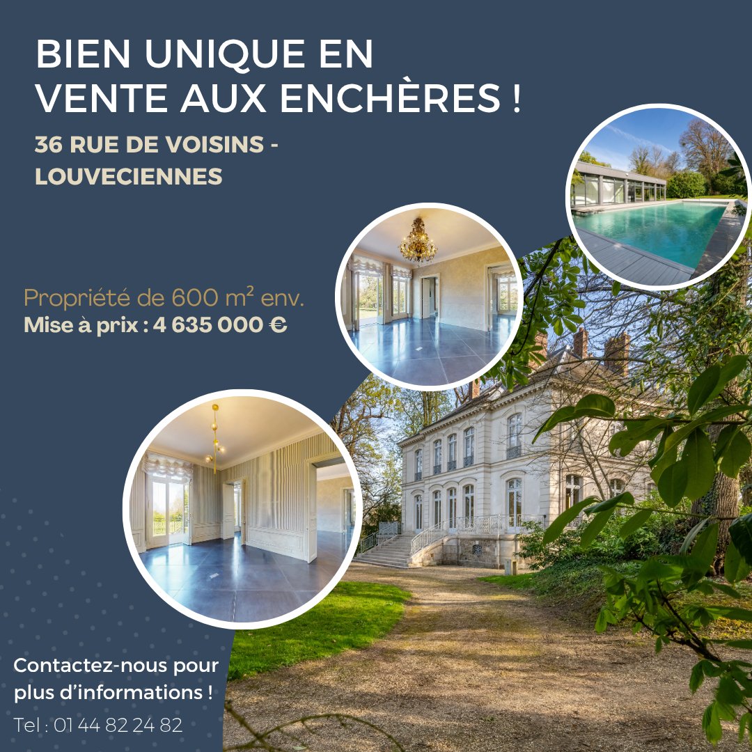 🚨 DERNIÈRE VISITE DEMAIN !
Le Domaine de Voisins s’offre à vous une ultime fois avant sa vente aux enchères !

📍 Un bien d’exception, mis en vente le 1er juillet à Paris
📌 Mise à prix : 4 635 000 €

🔗 Découvrez le bien : urlr.me/wZrgVe
📆 S'inscrire aux visites :