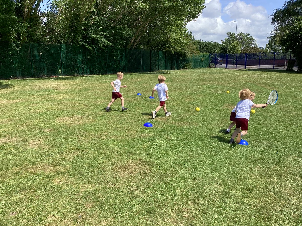 StBellarmine's tweet photo. Reception had multi skills with Matt this afternoon. We worked on our tennis, dodgeball, handball and tag rugby skills. We are definitely improving. #multiskills @southseftonssp https://t.co/7wtwS7pcat