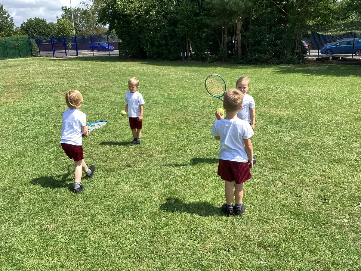 StBellarmine's tweet photo. Reception had multi skills with Matt this afternoon. We worked on our tennis, dodgeball, handball and tag rugby skills. We are definitely improving. #multiskills @southseftonssp https://t.co/7wtwS7pcat