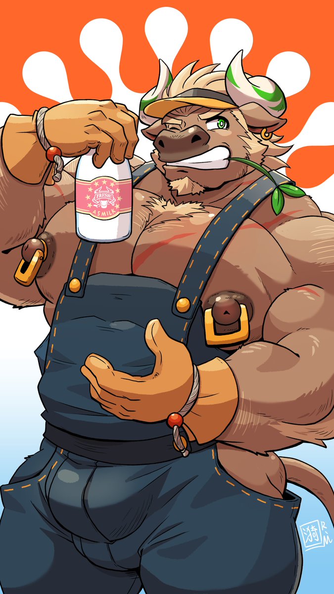 感謝漣漪月影繪製開服賀圖
達拉萬特產！快給吾一瓶好喝的 A5 雄牛奶

《XXL猛漢町》搶先觀賞達拉萬產乳實記

-----------------------------------------------

Thanks to  Ripple Moon for the awesome launch artwork.

A specialty from Dallawan! Hurry and give me a bottle of that tasty A5