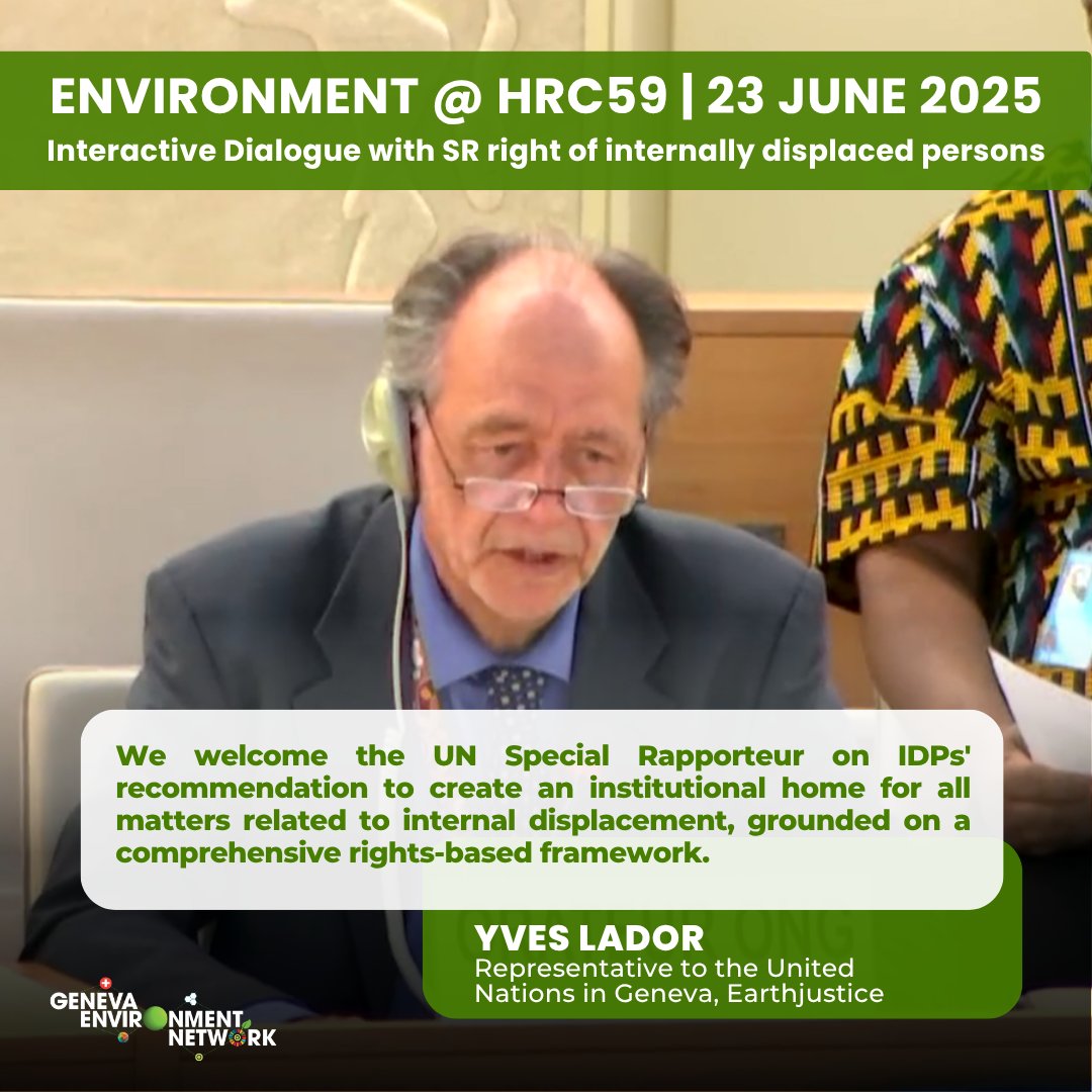 GENeva Environment Network (@genetwork) on Twitter photo <a href="/PaulaGaviriaB/">Paula Gaviria</a> <a href="/UN_SPExperts/">UN Special Procedures</a> <a href="/UN_HRC/">UN Human Rights Council</a> <a href="/RMIGeneva/">Marshall Islands Permanent Mission in Geneva</a> <a href="/Jabkanira/">Doreen de Brum</a> Yves Lador of <a href="/Earthjustice/">Earthjustice</a> underscored the need to take accountability for the displacement of the Marshall Islands people from #ClimateChange, despite its minimal emissions. <a href="/PaulaGaviriaB/">Paula Gaviria</a> <a href="/UN_SPExperts/">UN Special Procedures</a> <a href="/UN_HRC/">UN Human Rights Council</a> <a href="/RMIGeneva/">Marshall Islands Permanent Mission in Geneva</a> <a href="/Jabkanira/">Doreen de Brum</a> Yves Lador of <a href="/Earthjustice/">Earthjustice</a> underscored the need to take accountability for the displacement of the Marshall Islands people from #ClimateChange, despite its minimal emissions.