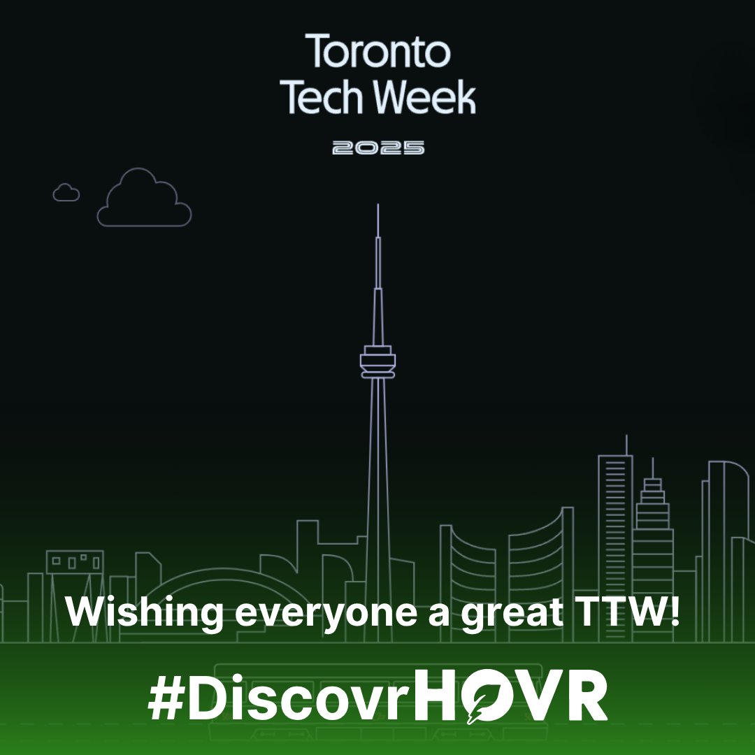 💡Toronto’s buzzing with big ideas this week!

Wishing everyone an exciting and inspiring Toronto Tech Week — from late-night coding sessions to networking meetups, we see the hustle.

Let HOVR get you there comfortably and on time. 🚗💨

#DiscovrHOVR