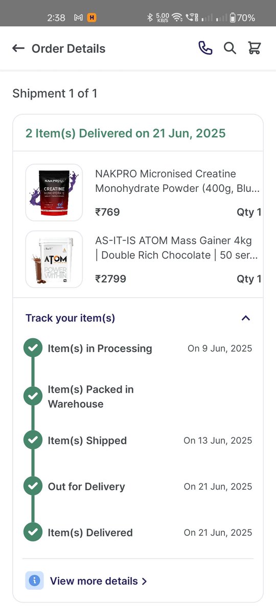 issshaan's tweet photo. Hey @thehyugalife, I ordered NAKPRO Creatine 400g Blueberry (Order #1001077548), but received 250g Unflavoured instead.
Ticket #750497091107 was opened on 21 June. Still no resolution.
I paid for what I ordered — not to be ignored. Please resolve this or refund ASAP.
#HyugaLife https://t.co/ZrVLl2E99l
