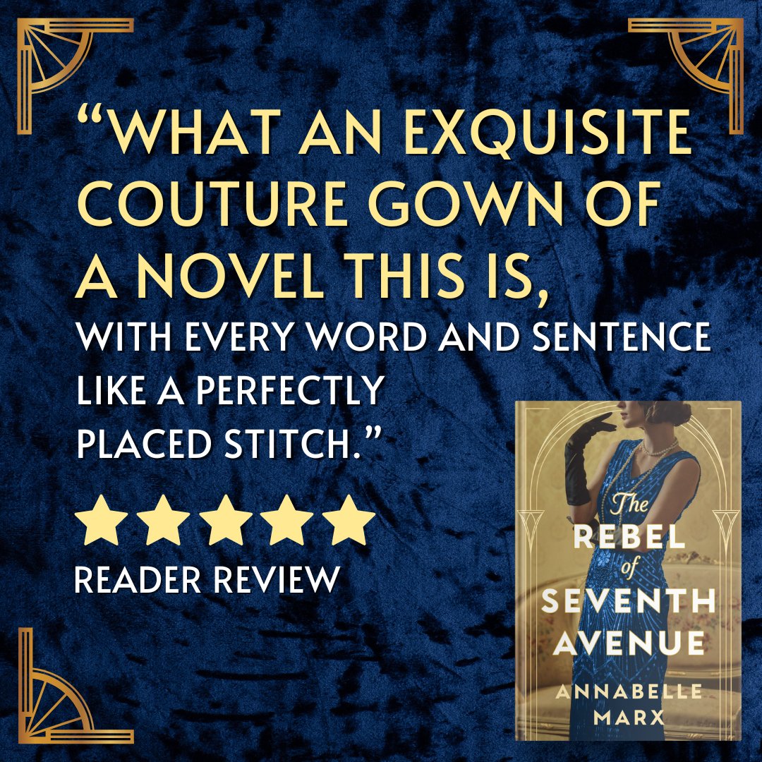 🧵 A sweeping tale of ambition, love and a woman determined to fashion not just beautiful clothes but her own place in a man’s world. 

💙 Let yourself be pulled into The Rebel of Seventh Avenue by Annabelle Marx today: geni.us/1016-rd-two-am

#historicalfictionnovel