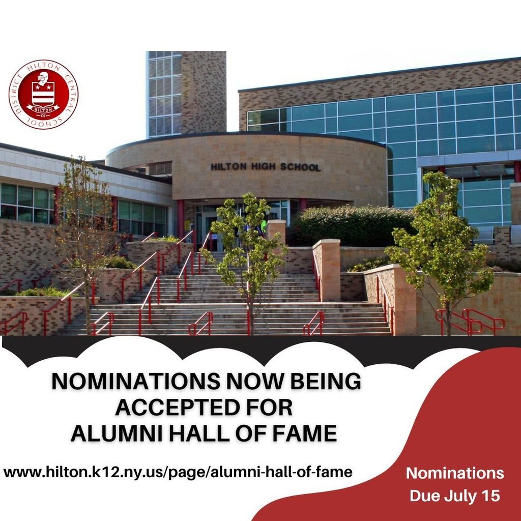 Do you know someone who deserves to be in the Hilton High School Hall of Fame?  Nominate them today!  We are now accepting nominations for 2025 inductees.
hilton.k12.ny.us/page/alumni-ha…