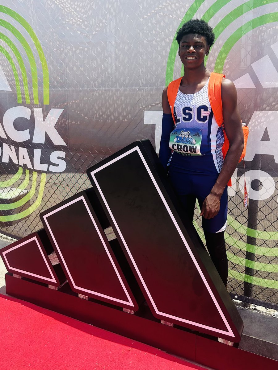 malcolmcrow09's tweet photo. Huge PR! 49’ 3.25’, All American &amp; 2nd at Adidas Nationals #AGTG #trackandfield #triplejump #adidastracknationals https://t.co/yWOpCBibDG