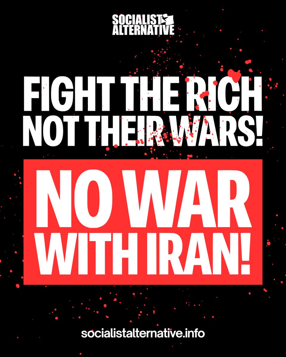 "We urgently need to escalate the international anti-war movement against this new military escalation. This should include mass protests, civil disobedience and workers’ action such as refusal to transport arms and strikes." 

Read more! socialistalternative.info/2025/06/23/fig…