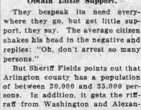 petulad's tweet image. June 23, 1925 — An investigative story found conditions in Arlington County jail were deplorable #100yearsagotoday ; overcrowding, 50 people in a space meant for 27, vermin, stench and a single wash basin. It was routine for someone held on a traffic violation to spend the night.