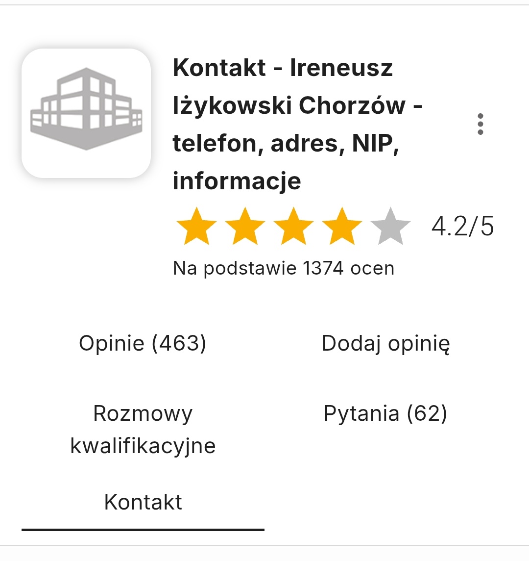 Pan Irek zebrał już ponad 400 opinii