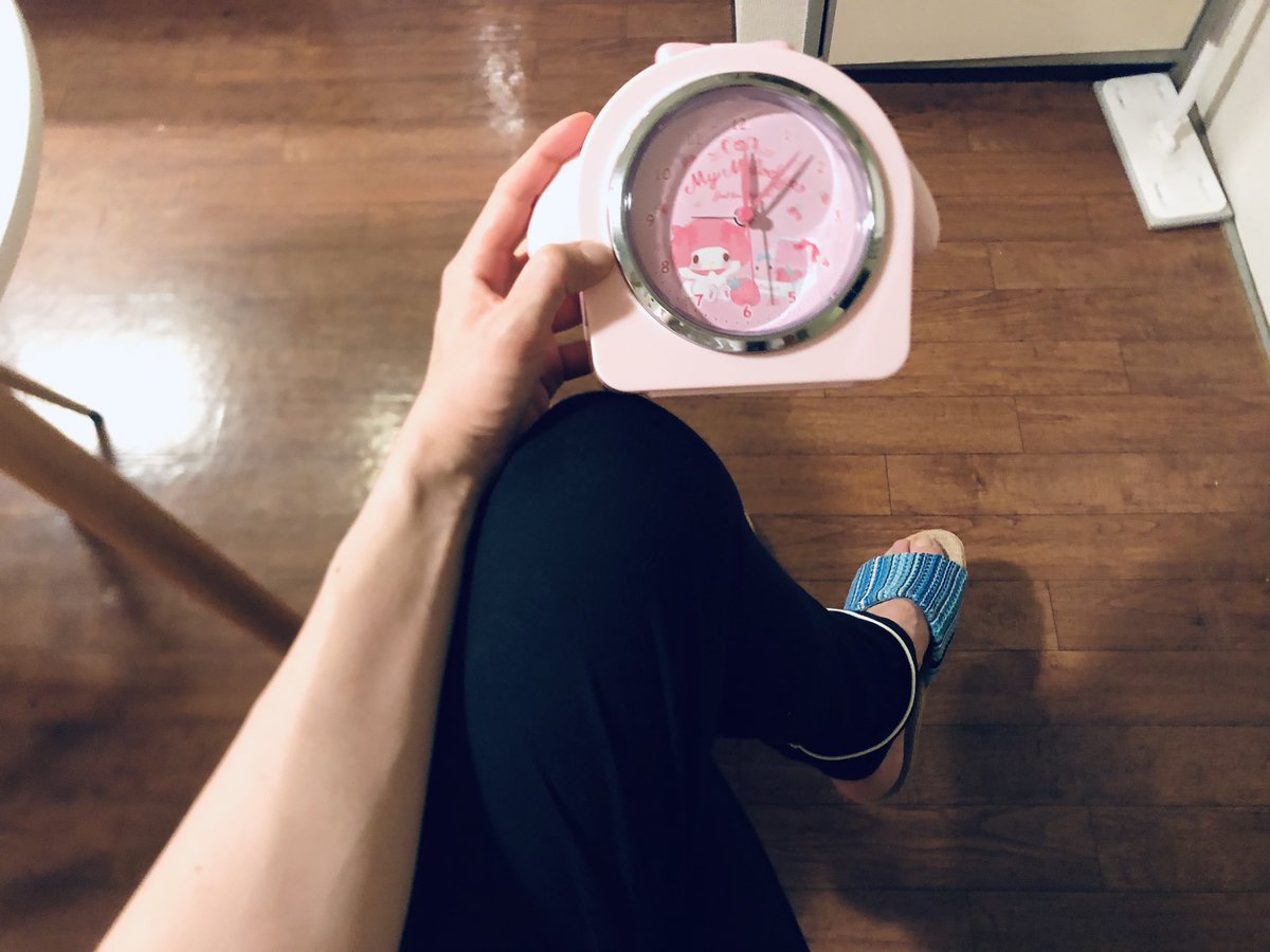 朝一発で起きたいから爆音マイメロ目覚まし復活させる。