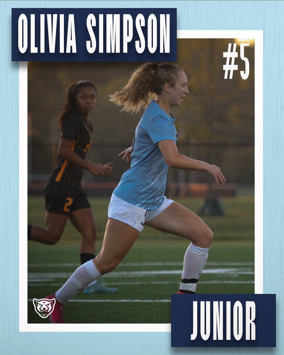Next up returning this upcoming fall we have Junior #5 Liv Simpson! ⚽️🩵

Here are some fun facts about Liv you might not know:
-Her major is Speech Language Pathology.
-She gets her curly hair from her bald dad.
-She has a Great Dane, Oakley.
-Her favorite vacay spot is Florida.