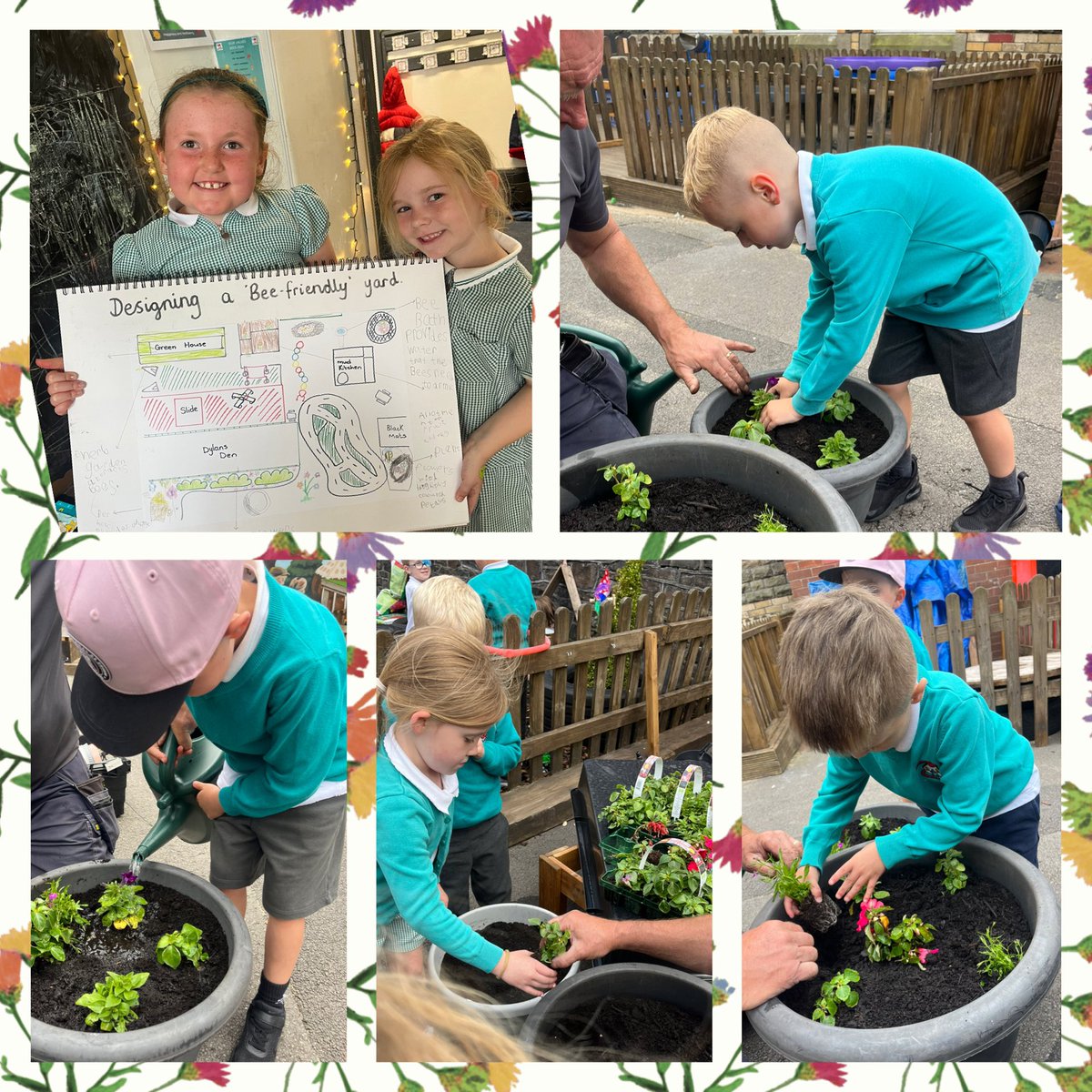 TreorchyPrimary's tweet image. As part of our โBees and Meโ inquiry, Year 1 have been investigating how we can make our school yard wildlife friendly. We completed our designs and made a start today by planting some flowers. We learned how to take care of them and canโt wait to watch them bloom! ๐๐ธ