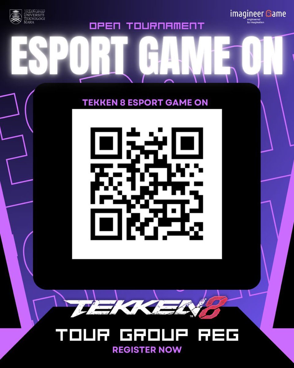 CALLING ALL FIGHTERS!
Offline Tekken tourney at Game On: Level 6 🎮🔥
🗓️ 27 July 2025
📍 UiTM Puncak Alam (Level 3, Game Design Dept)
🕗 8AM–5PM | 💸 RM10 entry
🏆 RM200/RM150/RM100
Open to ALL!
Scan QR to join — limited slots!
#Tekken #Tournament #UiTM #Esports