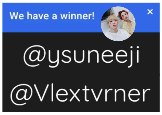 shingianaprints's tweet photo. ౨ৠCongratulations @ysuneeji @VLEXTVRNER!π
౨ৠpls kindly send me a DM ^ ⒠^①⿠til next GA!
#SpGA https://t.co/5AeaJjdRAP