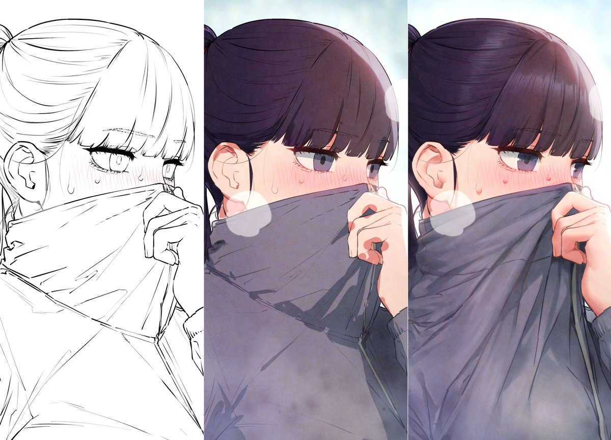 웹툰 <모비딕> 채색 작업 과정

선화 > 선보정 > 채색 마무리
1부가 끝난 기념으로 올려봅니다!