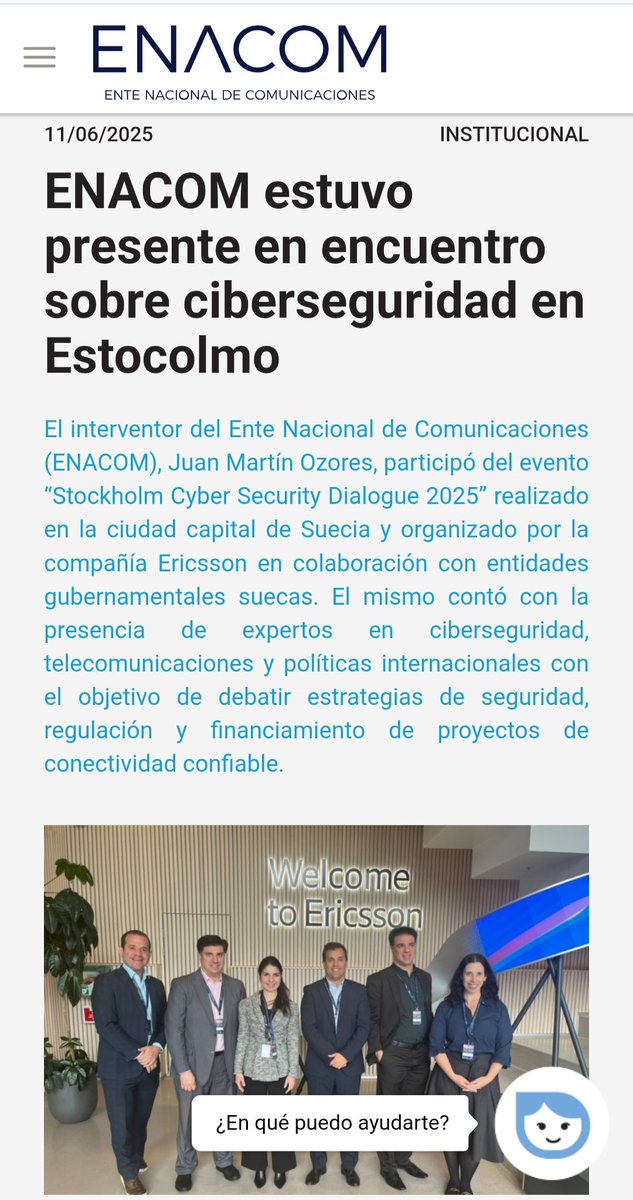 ¿Cuáles son los estándares de seguridad de la información que ha emitido ENACOM?
¿para alguna clase de prestadores?
¿Para alguna tecnología en particular?
🤔
enacom.gob.ar/institucional/…